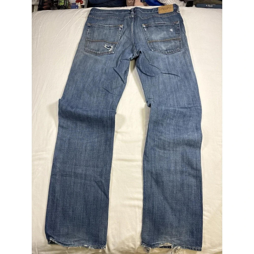 VTG Abercrombie & Fitch Horton Jeans Straight Button Fly Distressed 32x34